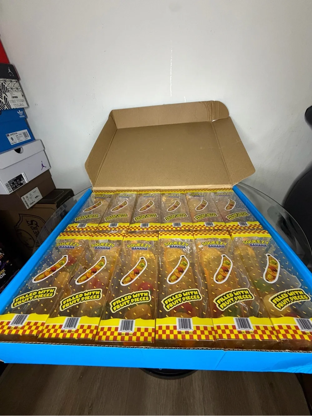 (Viral) Banana Squishy Display Case includes 12 (Bundle of 12)